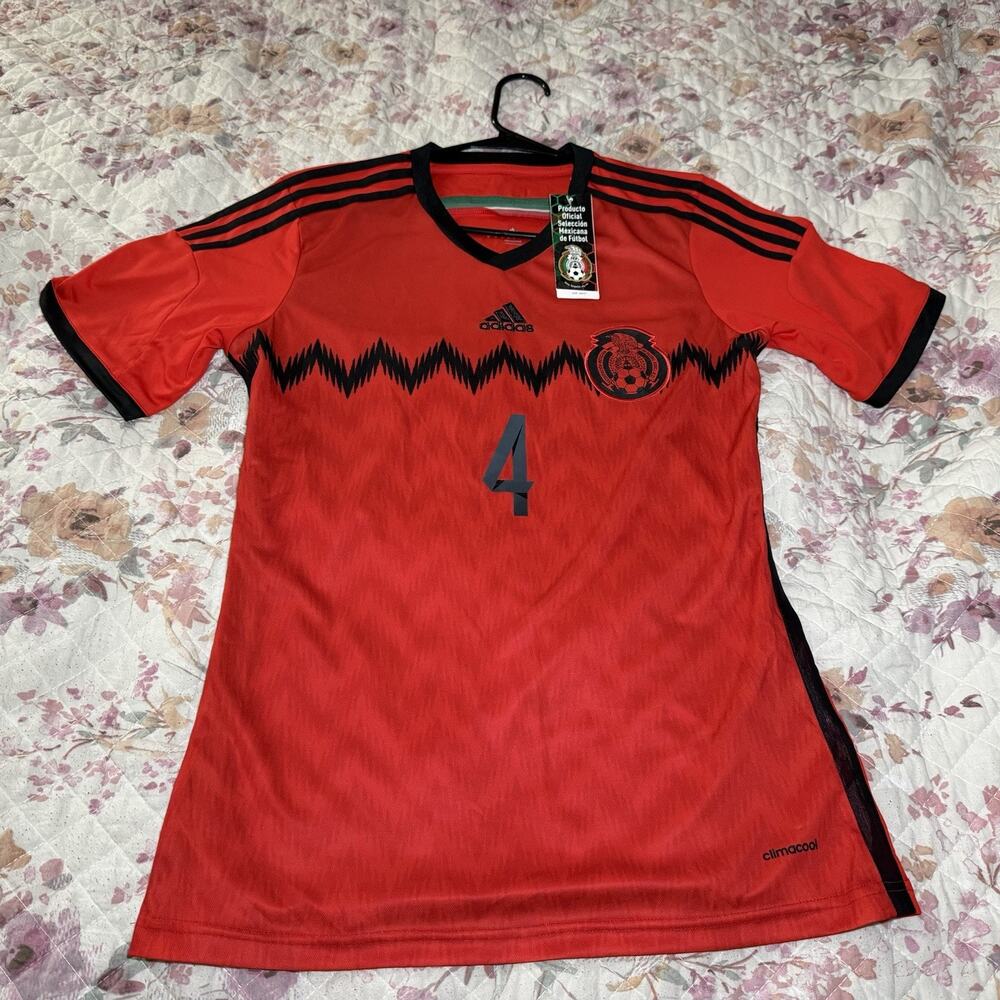 BRAND NEW Mexico 2014 Away R. Marquez #4 Adidas Jersey Size Small Men Red Black